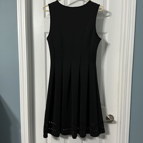 Black Sleeveless Fit and Flare Dress - Picture 4 of 5